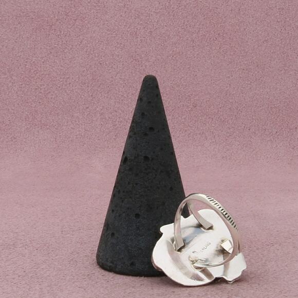 navajo sterling silver vintage abalone feather ring size 6 - Picture 3 of 3